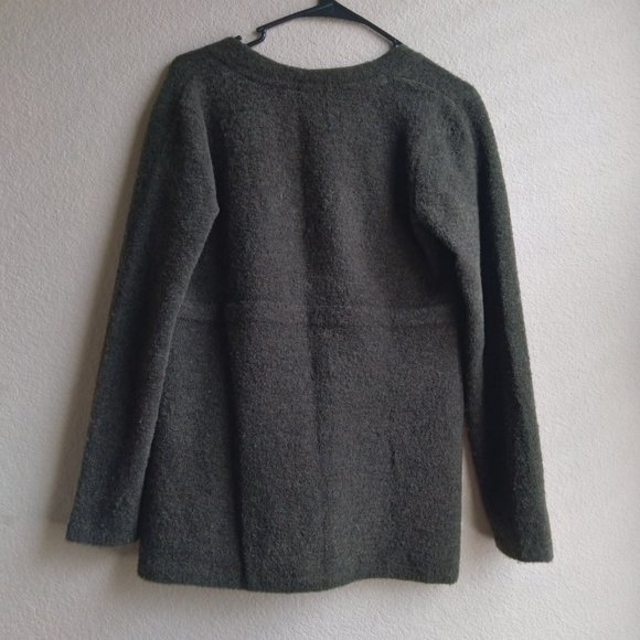 J.Jill Green Empire Waist Babydoll Merino Wool Blend Sweater - Picture 2 of 4